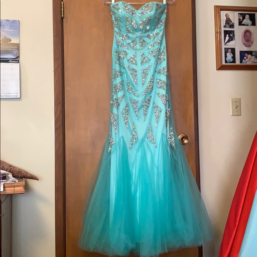 Light blue prom dress